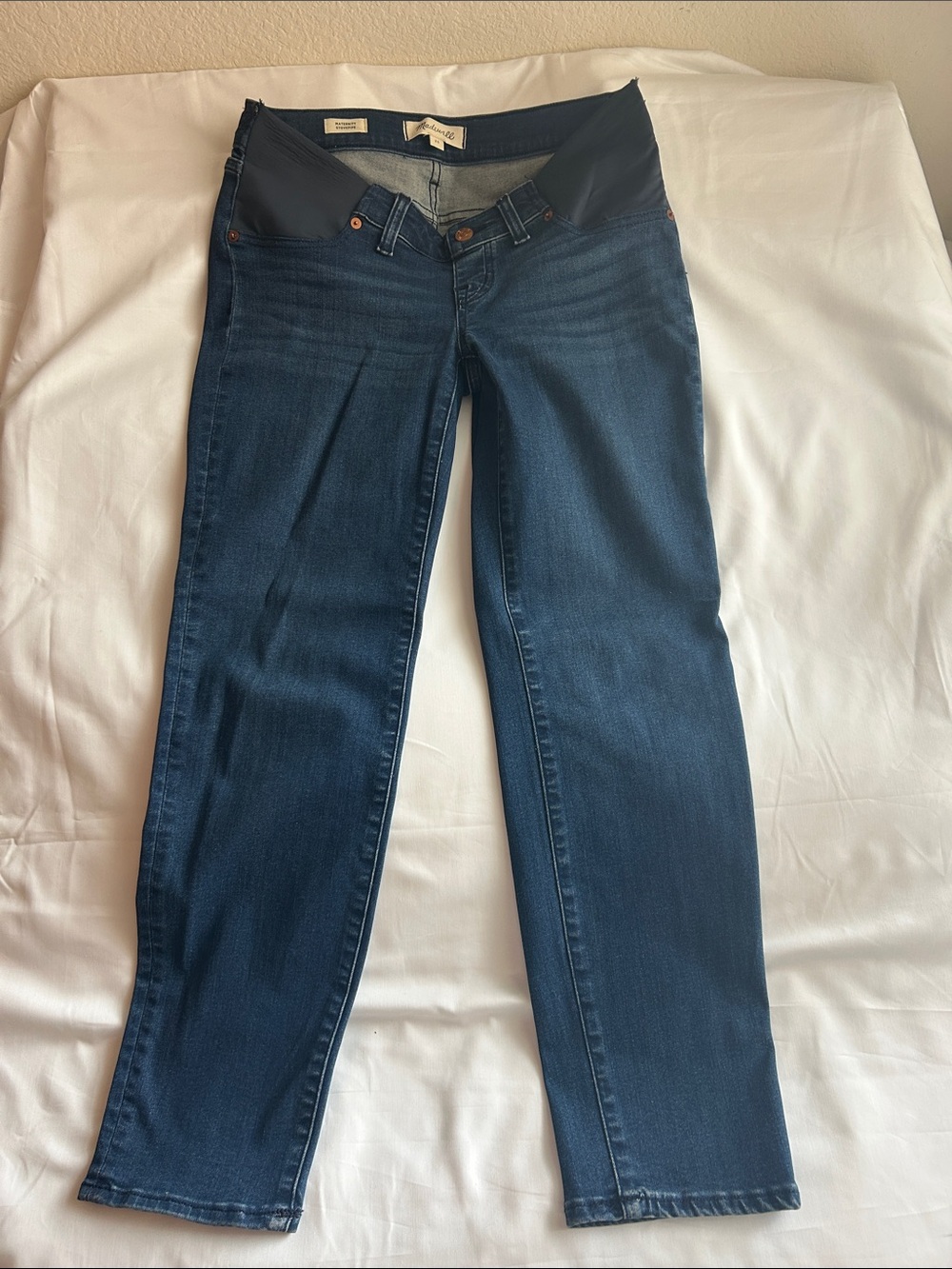 Madewell Dark Wash Maternity Straight-Leg Jeans
